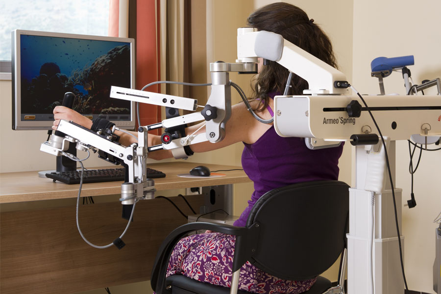 Robotic rehabilitation of upper extremity – Armeo Spring