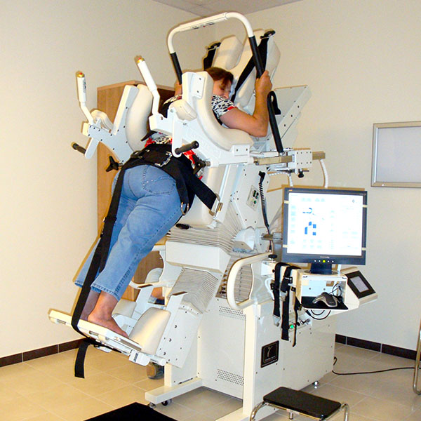 patient in a robotic machine